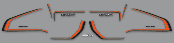 Honda CB750F Decal Set Silver Model