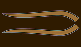 CB750K 1972 Gas Tank Stripe Decals ~ Gold Stripes (73-0810)