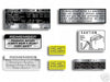 1971-72 Honda CB750K - Warning and Service Label Set