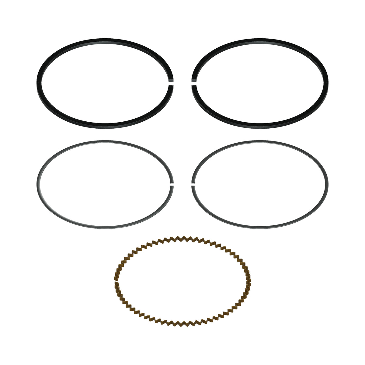 Honda CB550F CB550K premium piston ring set (standard size) made in japan 13011-374-000 – rendered rear view