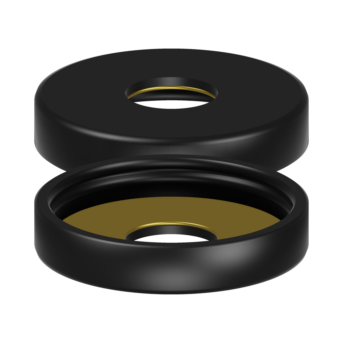 Swingarm dust seal caps left view, SKU 73-1028