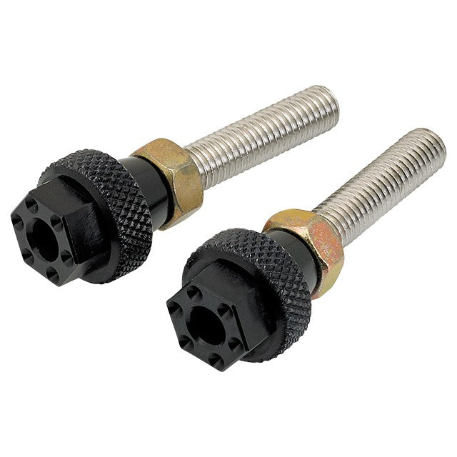 Honda CB750 CB550 CB500 CB400 Custom Drive Chain Adjuster Screws Black Joker Machine