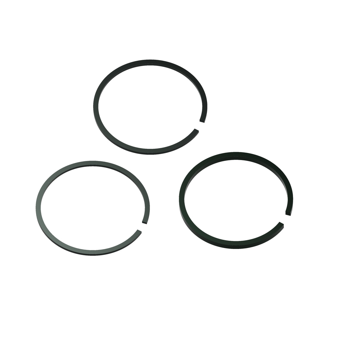 Honda CB350F standard size piston ring set 13011-333-003 – rendered left view