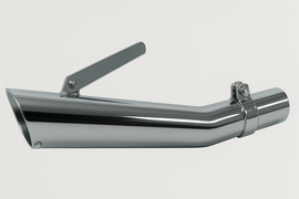 Chrome Upswept Slash Cut Megaphone Universal Muffler ~ 19 1/2