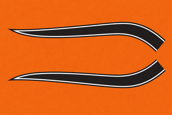 Honda CB750K Gas Tank Stripe Decals Black Stripes