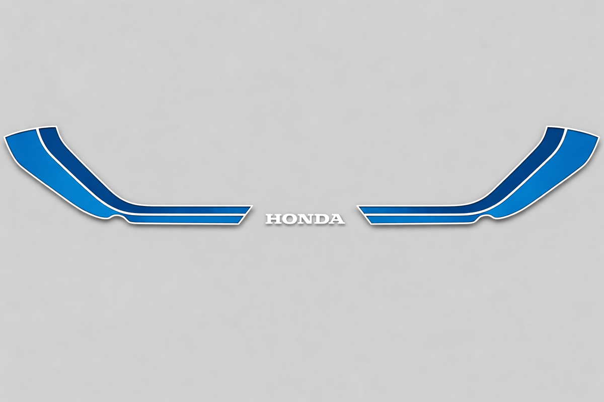 Honda CB750F Tail Section Stripe Decal Set Silver Model