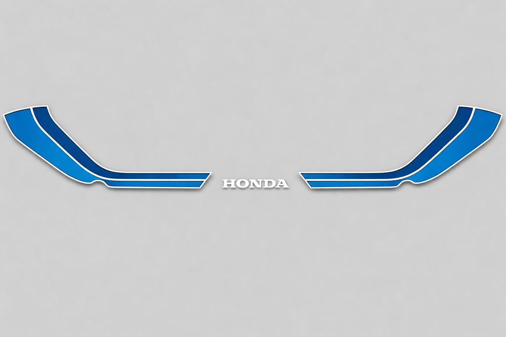 CB750F 1982 Tail Section Stripe Decal Set ~ Silver Model (73-0718)