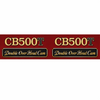 1975-76 Honda CB500T Side Cover Decal Set - Glory Brown Metallic / Candy Antares Red