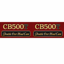 Load image into Gallery viewer, CB500T 1975-76 Side Cover Decal Set ~ Glory Brown Metallic / Candy Antares Red (73-0709)
