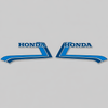 1982 Honda CB900F Gas Tank Stripe Set - Silver Model
