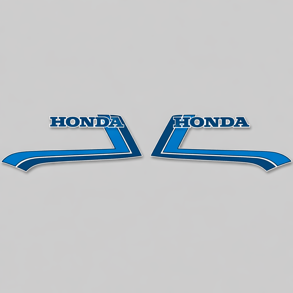 Honda CB900F Gas Tank Stripe Set Silver Model