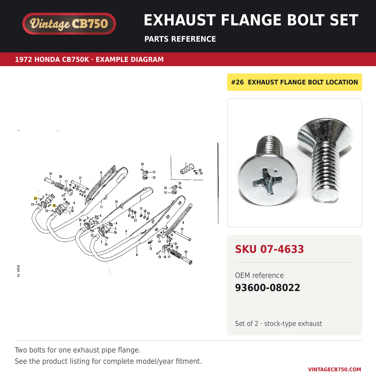 Parts reference fiche for SKU 07-4633