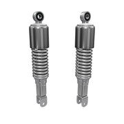 Universal All Chrome w Short Upper Shroud Shock Absorber Set - 290mm Eye to Clevis
