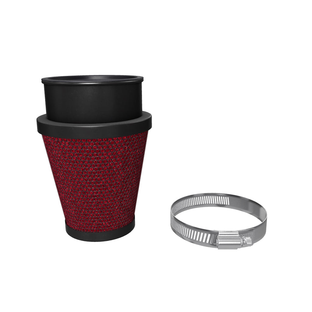 Honda CB750 CB900 CB1000 54mm Round POD Air Filter - Black/Red