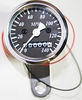 Kawasaki KZ650 Mini Speedometer (MPH) ~ Black Face Plate