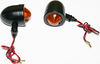 Honda XR250 Custom Amber Lens Mini Deco Turn Signal Lamp Set ~ Black