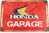 Honda CR250R Honda Logo (Blue/Yellow/Red Logo) - Tin Sign