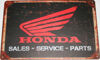 Suzuki RM125 Honda Logo (Black Background) - Tin Sign