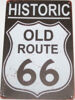 Honda XR100 Route 66 (Black Background) - Tin Sign